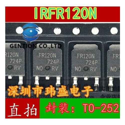 10PCS FR120N IRFR120NTRPBF MOS field effect tube TO-252 in stock 100% new and original