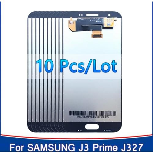 10PCS NEW Original LCD For SAMSUNG GALAXY J327 LCD J3 Prime 2017 j327W J327V J327T J327P Display Touch Screen Display Assembly