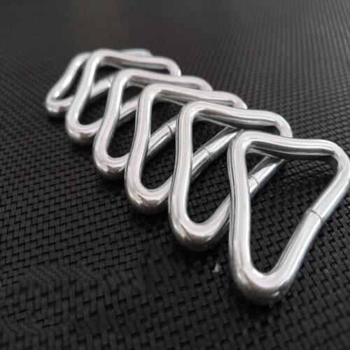 10 PCS Per Set Trampoline iron buckles Jumping Bed Bungee Bed Mesh Cloth Mattress Jumping Cloth Iron Buckle Triangle Ring 4.5MM