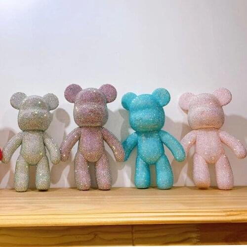 2021 New MOONZERO Diy Diamond Painting Bear Mosaic Embroidery Rhinestone Needlework Painting Cross Stitch Toy Kits