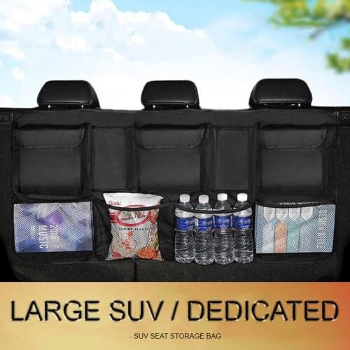 Car Rear Seat Back Storage Bag Multi Hanging Nets Pocket Trunk Bag Organizer Auto Stowing Tidying Interior Accessories Supplies