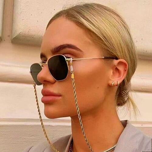 Fashion Gold Color Glasses Chain for Women Girls Metal Sunglasses Eyeglass Chain Holder Lanyard Cords Neck Chains Rope Straps