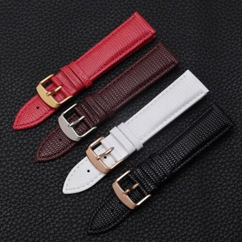 Lizard Pattern Watch With Leather Wrist Stainless Pin Buckle Watch Accessories Substitute Rolex Cellini Series 4233/9B