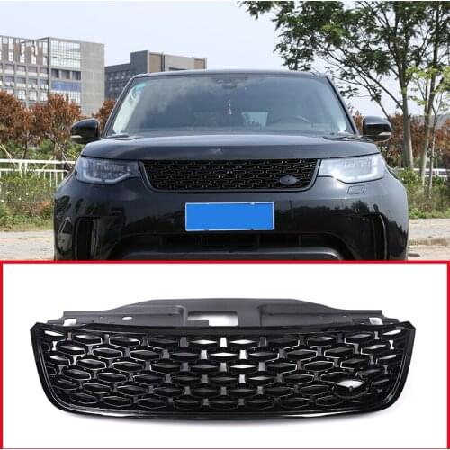 For Land rover Discovery 5 2017-2020 L462 LR5 ABS Gloss Black Main Body Kit Car Front Grille Trim Replacement Exterior Parts
