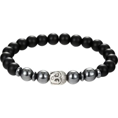 JAAFAR 2018 Black Lava Natural Stone Pearls Bracelets Buddha Bracelets Women Bracelets Jewelry Turkish Men Jewelry AS431