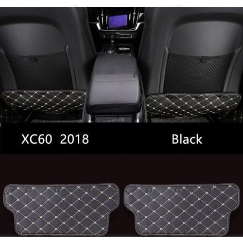 Leather Black Car Styling Seat Backrest Anti Kick Pad For Volvo XC60 2018 Interior Anti dirty Mat Protection Pad Accessories