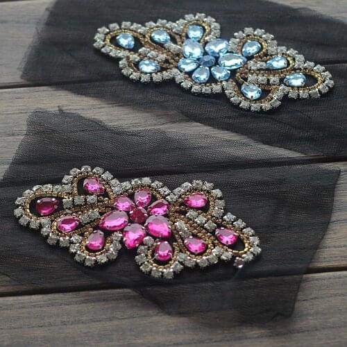 Rhinestone Applique Crystal Trim Rhinestone Beaded Applique Bridal Accessories Wedding Dress Sash Belt Headband