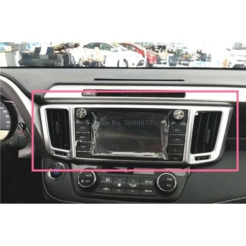 For Toyota RAV4 RAV 4 2016 2017 Matte Middle Air Condition Vent Outlet Cover Molding Trim Interior Accessories Car Styling Parts