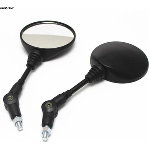 Motorbike Side Mirrors Rearview Mirror Custom Black Universal Folding Motorcycle Mirror
