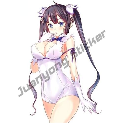 Cartoon Anime Hestia Waifu Danmachi Car Stickers for Bumper Window Truck Camper Decal Waterproof Assessoires Exterior KK13x8cm