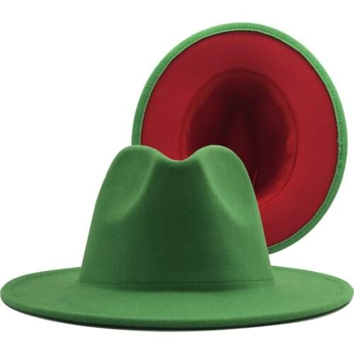 Wide Brim Fedora Hats for Women Dress Hats for Men Two Tone Panama Hat with Belt Buckle/Bowknot Band Wholesale