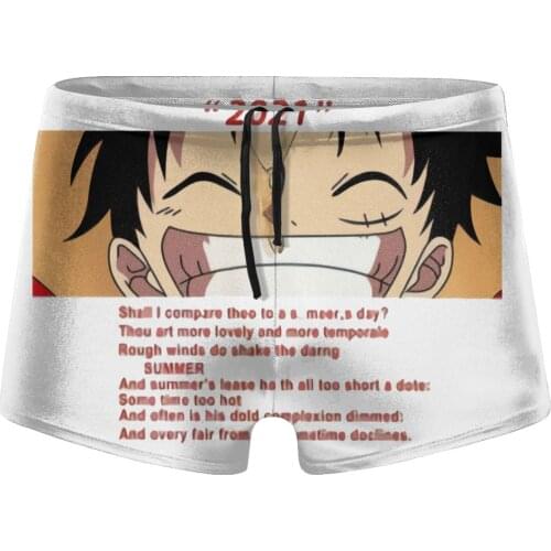 Men kawaii swimming trunks Luffy Swimsuit Boy for the sea Pool