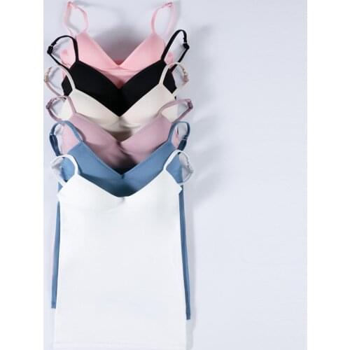 2019 new arrival Women Halter V Neck Basic White Cami Sleeveless Satin Silk Tank Tops WomenS Summer Camisole Plus Size