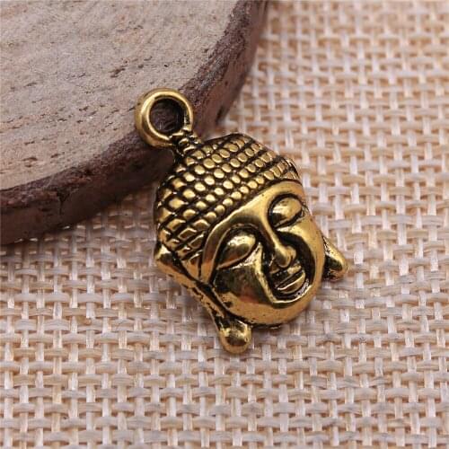 New 2pcs Buddha Head Charms Pendant Diy Jewelry Findings Accessories