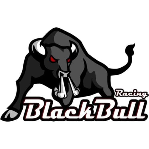 New Cartoon Black Bull Racing Car Sticker Vinyl Auto Car Window Car Decals PVC 15cm*10cm