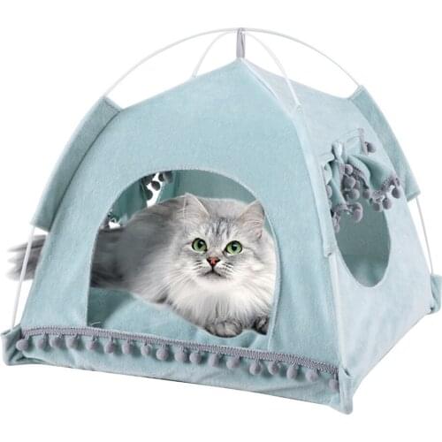 Pet Cat Tent Summer Soft Cave Hut Cat Bed House For Kitten Puppy Cushion Basket Cat Nesk Kennel Small Dog Bed