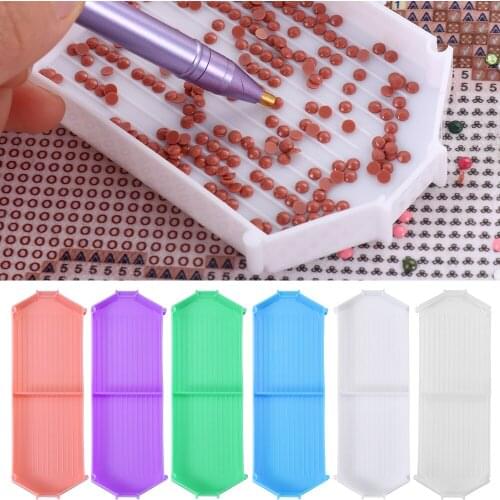 LargeCapacity Plastic Diamond Painting Tray Drill Plate Nail Art Beading Plates Cross Stitch Embroidery DIY Crafts Accessories