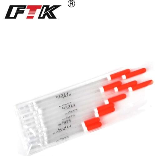 FTK 10PCS/Lot Nylon Plastic Float 1.0g/1.25g/1.5g/2.0g/2.5g/3.0g Crystal Plastic Fishing Floats Tube Set Fishing Tackle