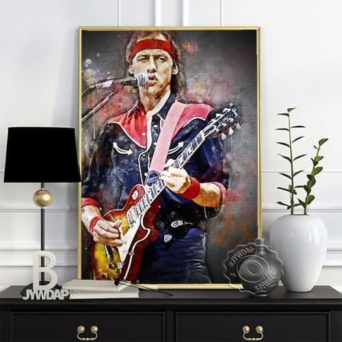 British Mark Freuder Knopfler Printing Poster, Steep Channel Band Lead Singer Guitarist Art Prints Rock Fans Collect Home Decor