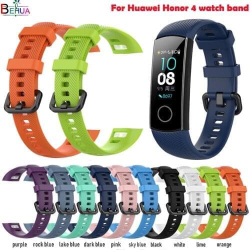 Silicone sport strap watch band For Huawei Honor 4/5 smart watch Pedometer Replacement sports Fitness Bracelet strap Accessories