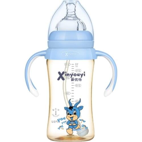 Wide-Mouthed Feeding Bottle Anti-Flatulence High Temperature Resistant Newborn Baby Bottle Maternal and Child Supplies