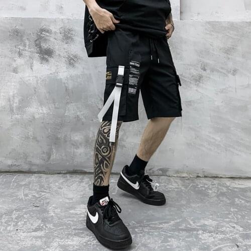 Mens Fashion Cargo Shorts New Male High Quality Multi-Pocket Hip Hop Short Men Comfortable Streetwear 2021 Elastic Men Shorts