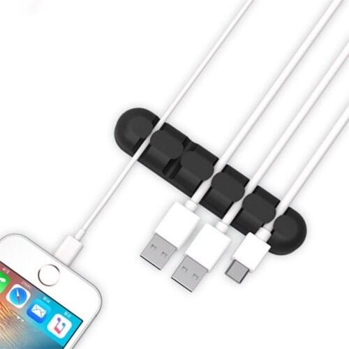 SIANCS multi-card position Desktop Data Cable Winder Earphone Cable Organizer Wire Storage Silicon Charger Cable Management