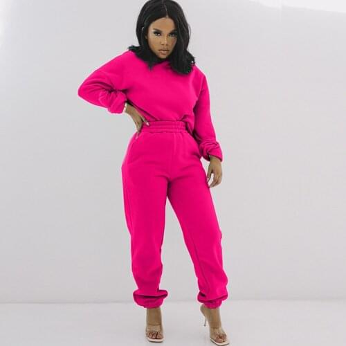 Two Piece Set Women Tracksuit Autumn Winter Clothes Pullover Hoodies Tops and Pants Sporty Sweat Suits Female Casual Outfits