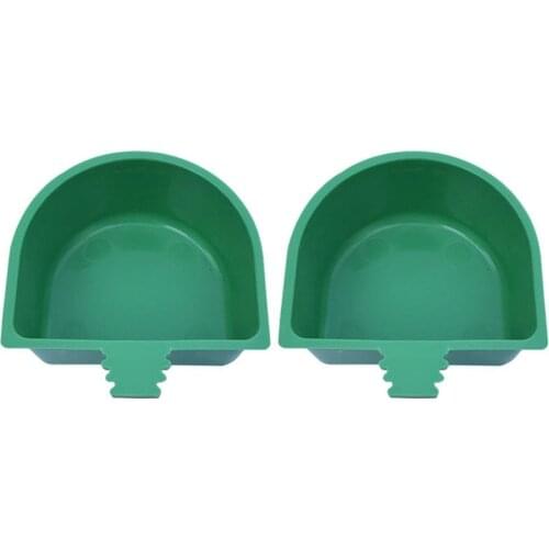 Pet Parrots Feeders Plastic Bird Water Dish Plastic Semi-Circle Parrots Water Bowl Bird Feeding Bowl For Cage Bird Supplies
