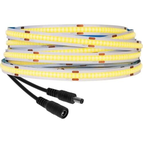 DC12V 24V FCOB LED Strip Light 360 528 LEDs High Density Flexible FOB COB Led Lights RA90 Warm Nature Cool White Linear Dimmable