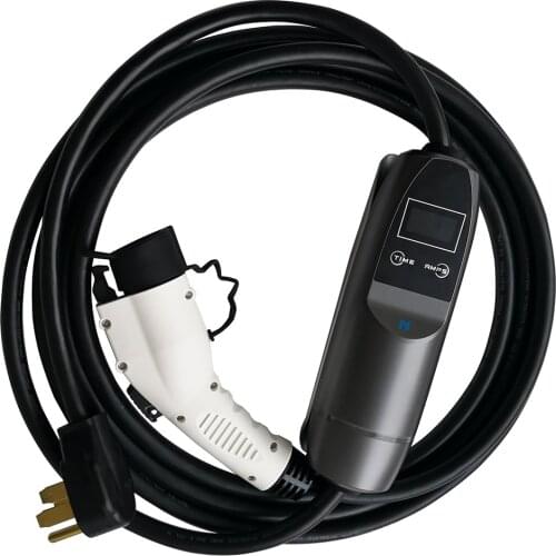 SAEJ1772 Level 2 Wallbox Electric Car Charge Cable EV Charging Station 7.2kw TYPE 1 Ev Charger AutoOutdoor Button Card Earth