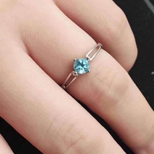 Natural Solitaire Sky Blue Oval Topaz Stone Sterling Silver Ring For Women Fashion S925 Fine Jewelry Finger Band Rings