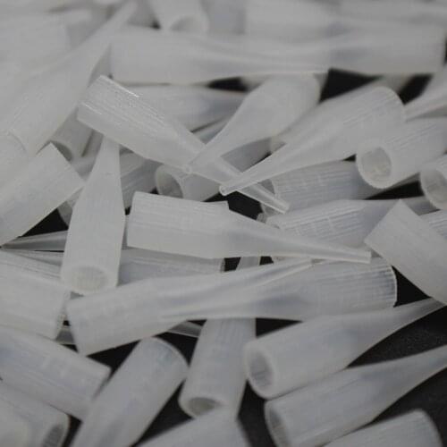 1000Pcs Tattoo Tip Plastic Traditional Needle Small Caps For Semi Permanent Makeup Eyebrow Lips Eyeliner Machine 1rl 3RL 5F