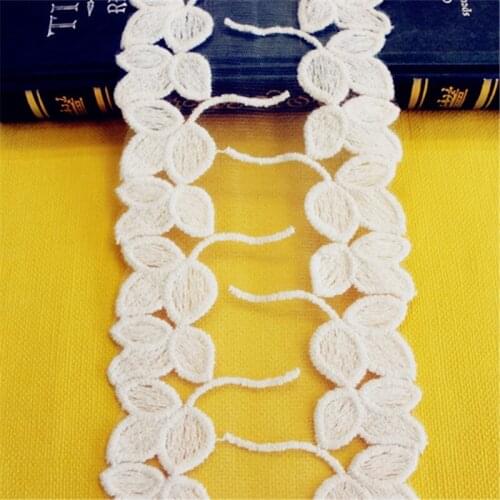 5Yard/Lot Leaf diy embroidery lace trim hand-made clothing wedding accessories lace width 10cm