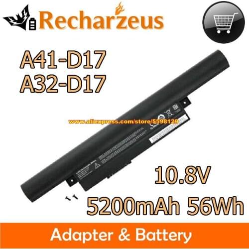 5200mAh 10.8V Medion A41-D17 A32-D17 New Laptop Battery Li-ion D17LC29H 0B20-01D1000M 40050714 AKOYA 7644 E7415
