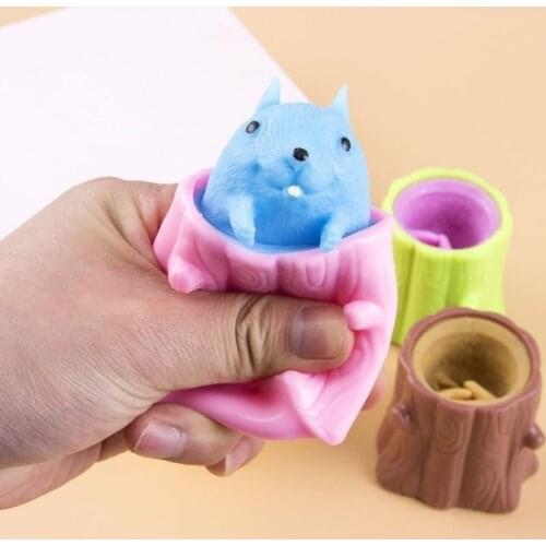 Little Mouse Pattern Anti Stress 1Pcs Baby Toys Funny TPR Cute Squeeze Toy Nice Gift