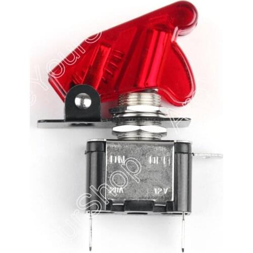 Areyourshop Toggle Switch SPST ON/OFF for Car Truck Boat Cover 1/4Pcs 12V 20A LED Light Rocker Red T