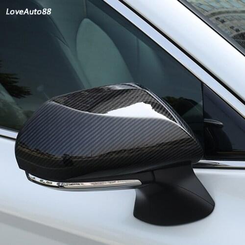 Car Side Mirror Caps Cover Car rear view Rearview Side Glass Mirror Cover Trim Frame For Toyota Camry 2018 2019 2020