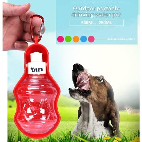250/500ml Foldable Plastic Pet Dog Water Bottle For Dog Cat Travel Outdoor Puppy Drinking Bowl Cup Pets Water Feeder Dispenser