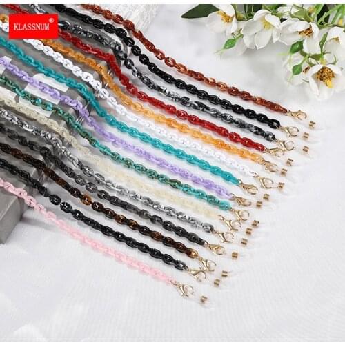 New Acrylic Leopard Sunglasses Chain Mask Chains Women Men Reading Glasses Hanging Neck Lanyard Glasses Chain Eyeglasses Strap