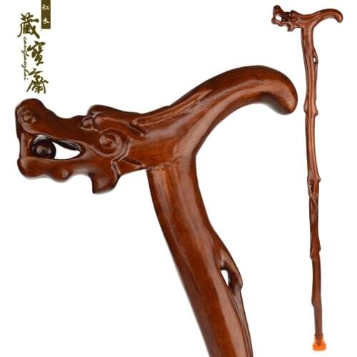 The old mahogany crutches leading Walker wood stick birthday gift high-grade wood faucet
