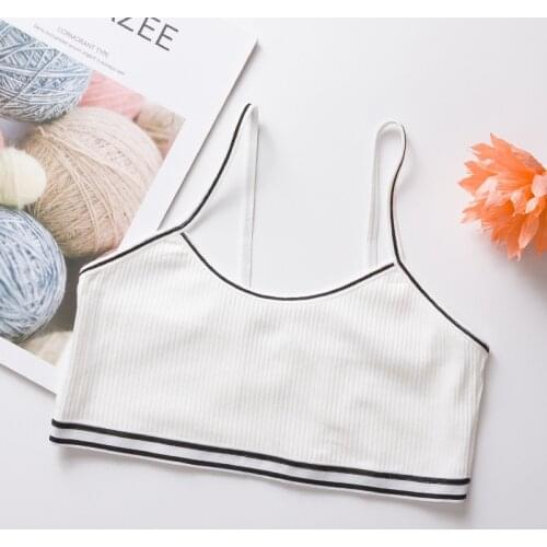 Kids Underwear Cotton Girls Tank Top Candy Color Undershirt Girls Singlet Baby Camisole Bra Tops Sport Undies 8-15 years old