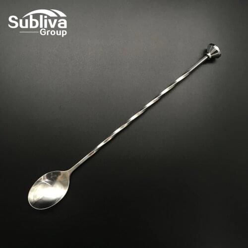 Stainless Steel Taper Tail Bar Spoon Swizzle Stick Stirrer Bar Mixing Spoon Cocktail Drink Sticking Barware Bartender Tools