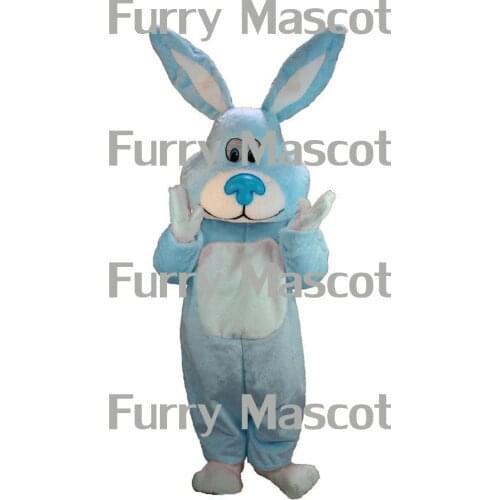 Blue Cottontail Rabbit Christmas Cosplay Unisex Cute Newly Mascot Costume Suit Cosplay Party Game Dress Outfit Adult Gift A