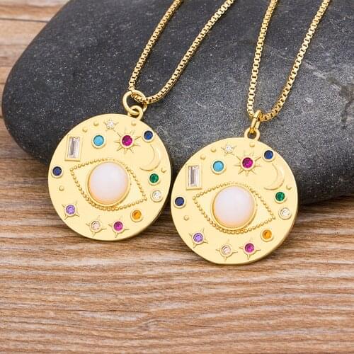 Hot Sale Coin Evil Eye Pendant Choker Necklace For Women Wedding Punk Gold Color Long Chain Bohemian Crystal Charm Jewelry Gift