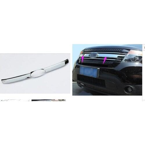 Chrome Front Centre Grill Grille Cover Trim 1pcs For Ford Explorer 2011 2012 2013 2014 2015