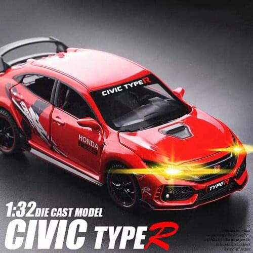 1:32 HONDA CIVIC TYPE-R LIMITED EDITION Toy Car Metal Toy Diecasts & Toy Vehicles Car Model High Simulation Car Toys For Boy