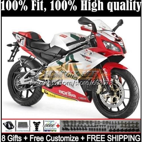 Injection For Aprilia RS-125 RS 125 RS4 54CL.59 RSV125 2006 2007 2008 2009 2010 2011 RS125 06 07 08 09 11 Fairings white green