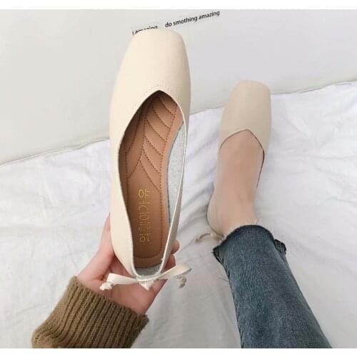 Classic solid color elegant casual Slip-On flat shoes women fashion bow decoration spring autumn Mujer Chaussure Femme W38-29
