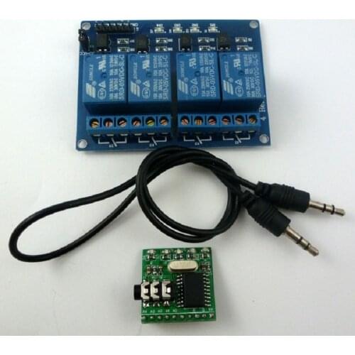 CE005*1+YC064*1 DTMF Audio Remote Relay Kit MT8870 Phone Voice Decoder Control DC 5V 12V 24V 48V Voltage DUE UNO MEGA Raspberry